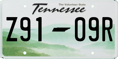 TN license plate Z9109R