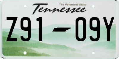 TN license plate Z9109Y