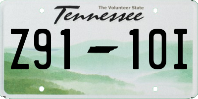 TN license plate Z9110I