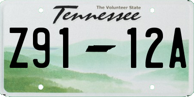 TN license plate Z9112A