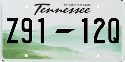 TN license plate Z9112Q