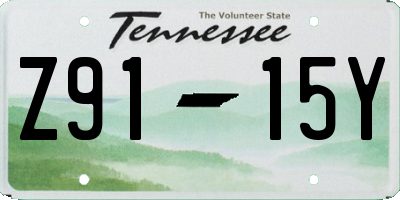 TN license plate Z9115Y