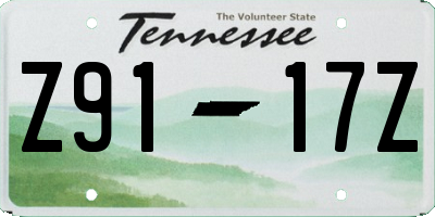 TN license plate Z9117Z