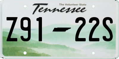 TN license plate Z9122S