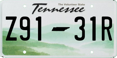 TN license plate Z9131R