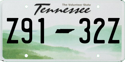 TN license plate Z9132Z