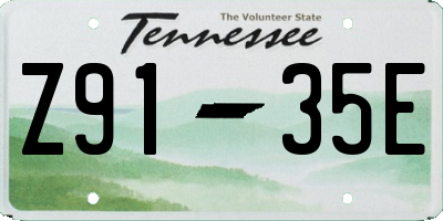 TN license plate Z9135E