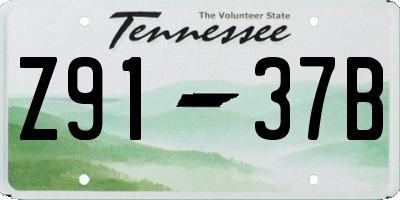 TN license plate Z9137B