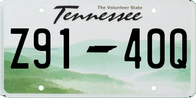 TN license plate Z9140Q