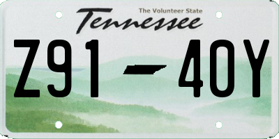 TN license plate Z9140Y