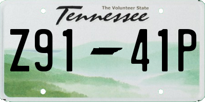 TN license plate Z9141P