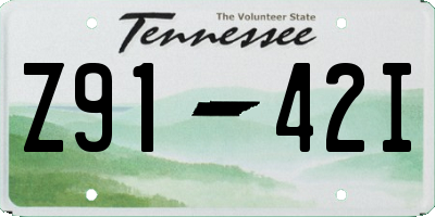 TN license plate Z9142I