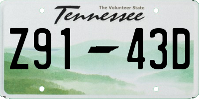 TN license plate Z9143D