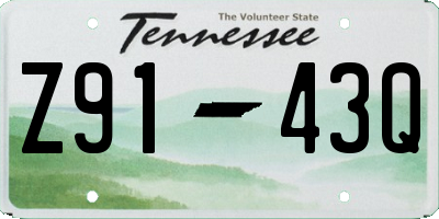 TN license plate Z9143Q