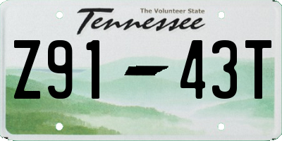 TN license plate Z9143T