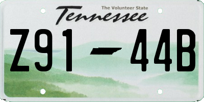 TN license plate Z9144B