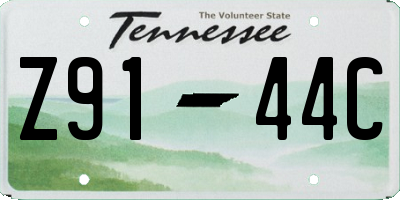 TN license plate Z9144C