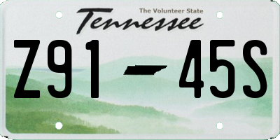 TN license plate Z9145S