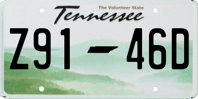 TN license plate Z9146D