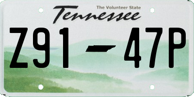 TN license plate Z9147P