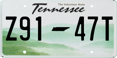 TN license plate Z9147T