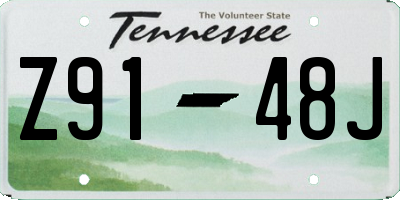 TN license plate Z9148J