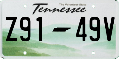 TN license plate Z9149V
