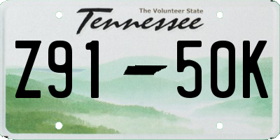 TN license plate Z9150K