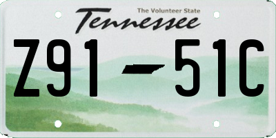 TN license plate Z9151C