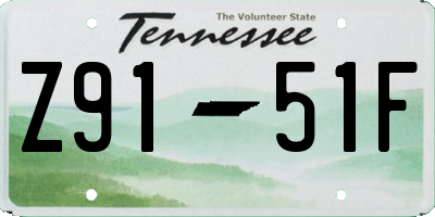 TN license plate Z9151F