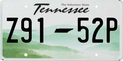 TN license plate Z9152P