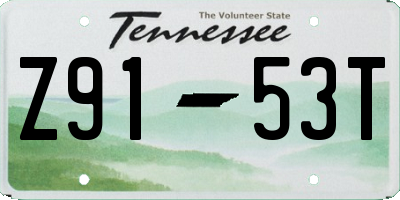 TN license plate Z9153T