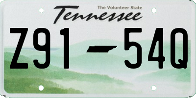 TN license plate Z9154Q