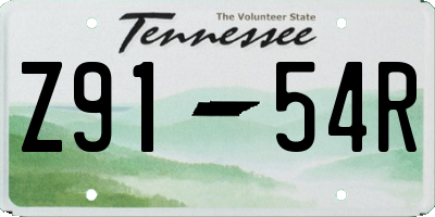 TN license plate Z9154R