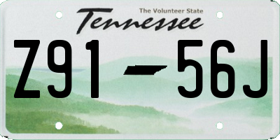 TN license plate Z9156J