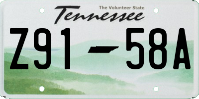 TN license plate Z9158A