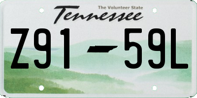 TN license plate Z9159L