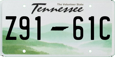 TN license plate Z9161C