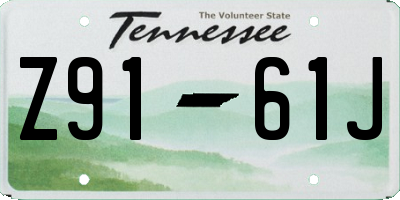 TN license plate Z9161J