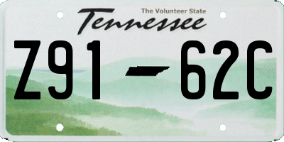 TN license plate Z9162C