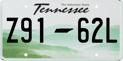 TN license plate Z9162L