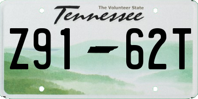TN license plate Z9162T