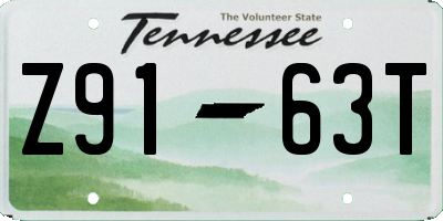 TN license plate Z9163T