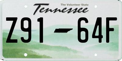 TN license plate Z9164F