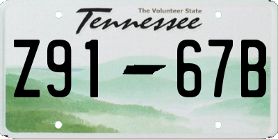 TN license plate Z9167B