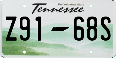 TN license plate Z9168S