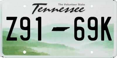 TN license plate Z9169K