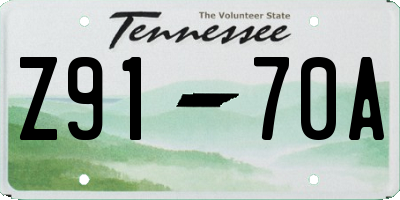 TN license plate Z9170A