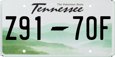 TN license plate Z9170F