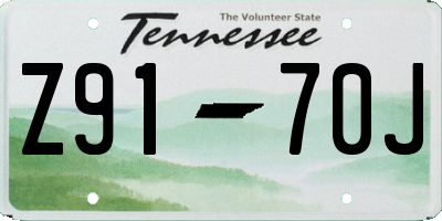 TN license plate Z9170J